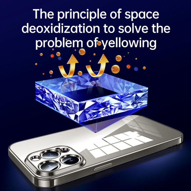 For iPhone 15 Plus SULADA Shine Through Series Plating TPU Transparent Phone Case(Silver) by SULADA