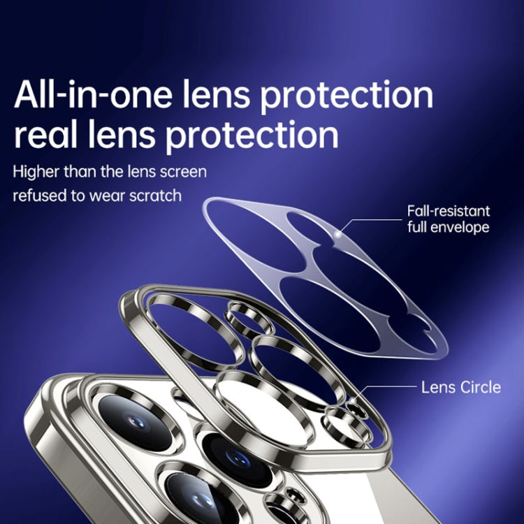 For iPhone 15 SULADA Shine Through Series Plating TPU Transparent Phone Case(Space Black) by SULADA