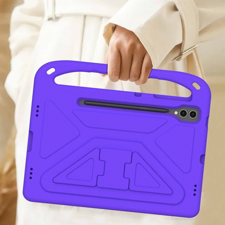 For Samsung Galaxy Tab S9+ Handle EVA Shockproof Tablet Case with Holder(Purple) by bashfashion