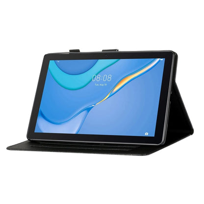 For Samsung Galaxy Tab A11 / A9 Glitter Powder Smart PU Tablet Case with Sleep / Wake-up Function(Blue) by bashfashion