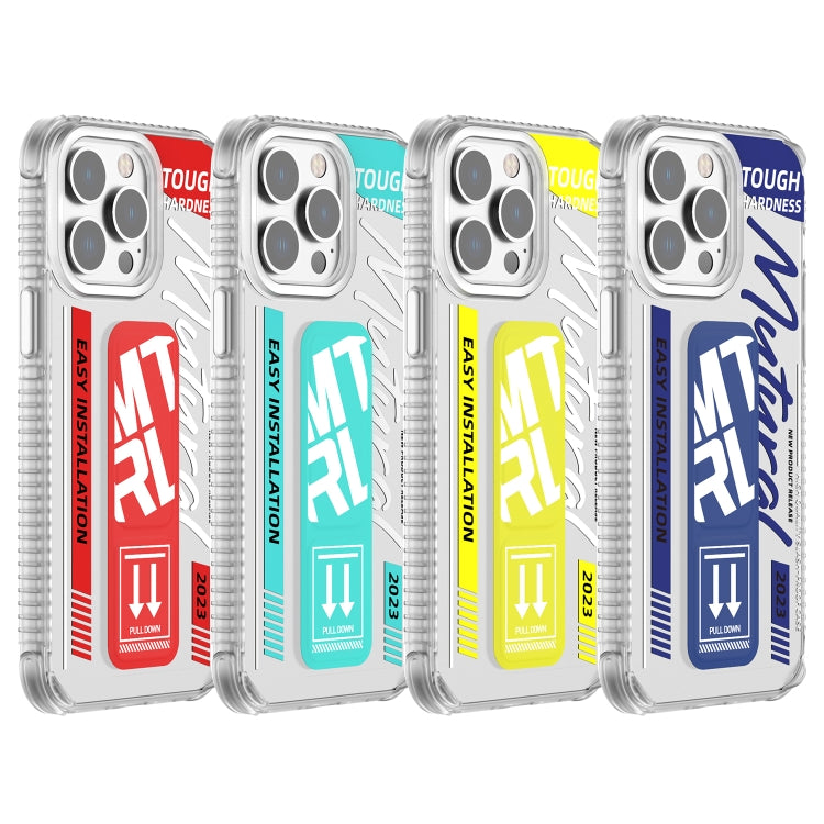 For iPhone 15 Pro Max Mutural Wing Flash Series TPU Phone Case with IML Stand(Yellow) by Mutural