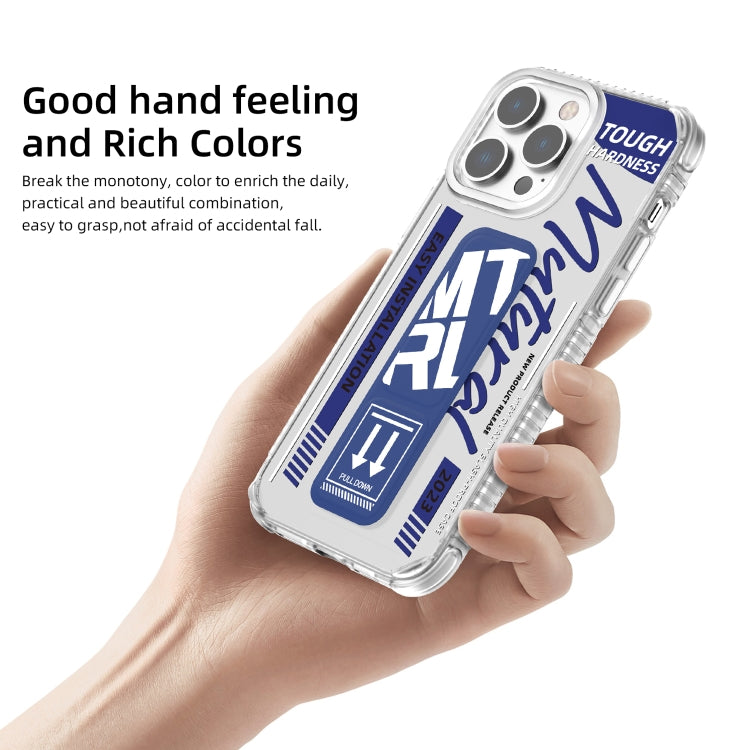 For iPhone 15 Pro Max Mutural Wing Flash Series TPU Phone Case with IML Stand(Yellow) by Mutural