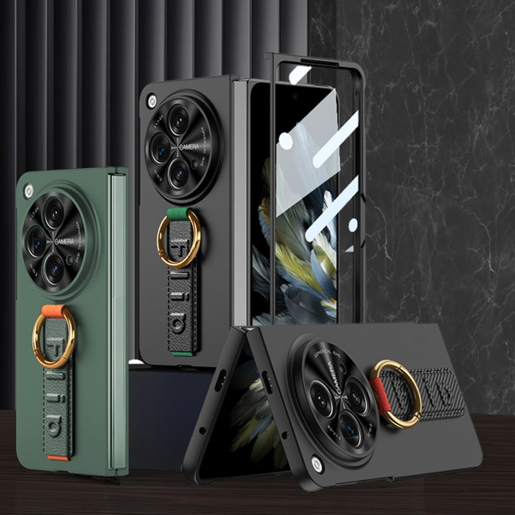 For OPPO Find N3 / OnePlus Open GKK Integrated Ultrathin Shockproof Phone Case with Ring Wrist Strap(Green) by GKK