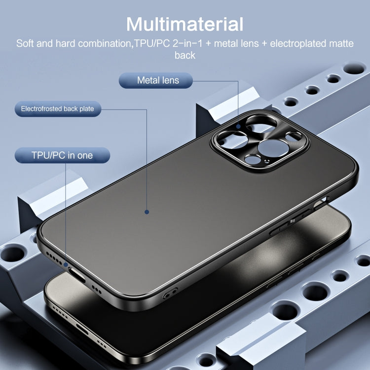 For iPhone 14 Plus R-JUST RJ-61 Electroplating Frosted TPU + PC Phone Case(Silver) by R-JUST