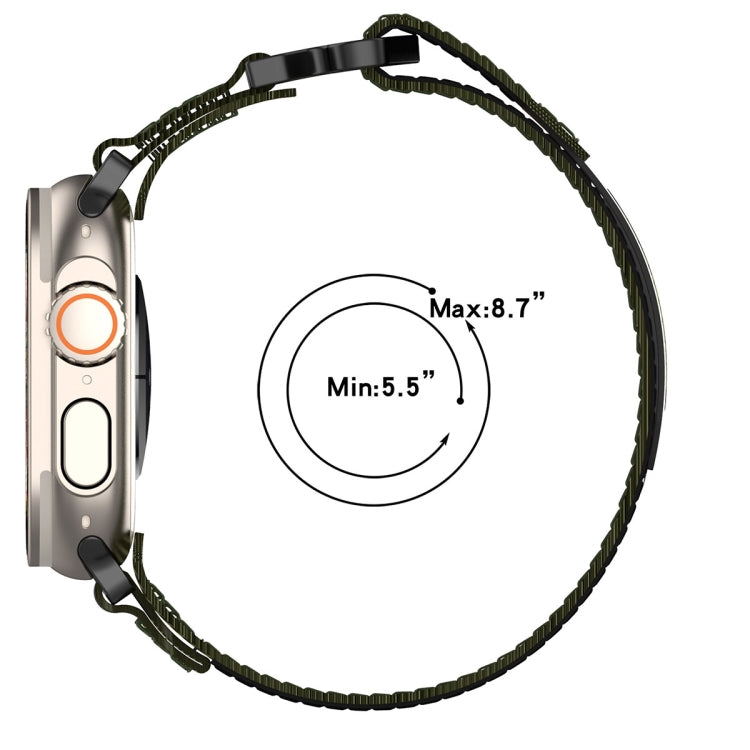 For Apple Watch Series 10 46mm Nylon Hook And Loop Fastener Watch Band(Black) by bashfashion