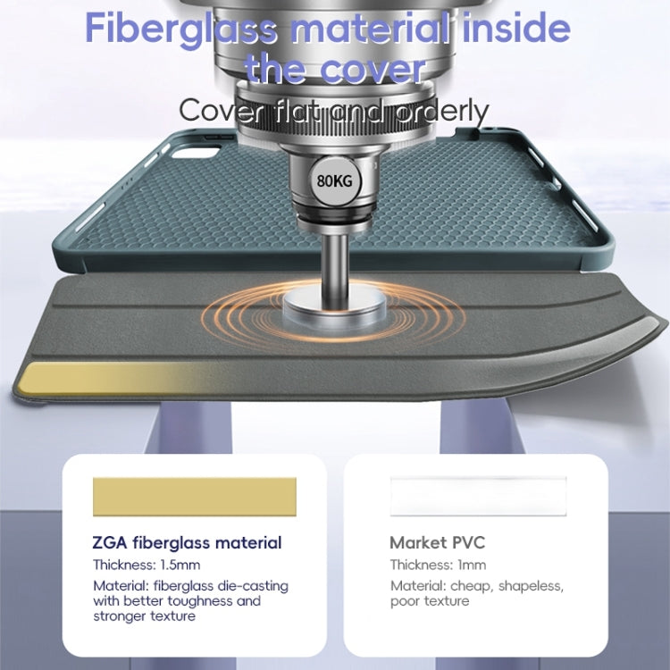 For iPad Pro 11 2022 / 2021 / 2020 ZGA Tri-Fold Voltage Smart Leather Tablet Case(Red) by ZGA