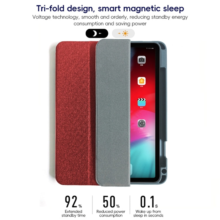 For iPad Pro 11 2022 / 2021 / 2020 ZGA Tri-Fold Voltage Smart Leather Tablet Case(Blue) by ZGA