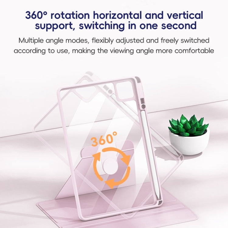 For iPad 2025 / 2022 ZGA Tri-Fold 360 Rotation Smart Leather Tablet Case(Black) by ZGA