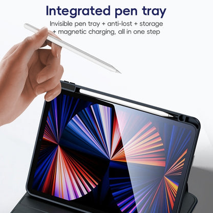 For iPad 2025 / 2022 ZGA Tri-Fold 360 Rotation Smart Leather Tablet Case(Black) by ZGA