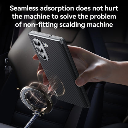 For Samsung Galaxy Z Fold5 SULADA 600D Kevlar Texture PC Shockproof Phone Case(Blue) by SULADA