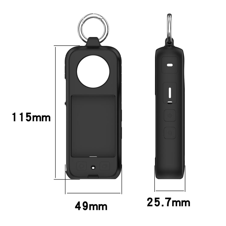 For Insta360 X3 Portable Silicone Protective Case(Dark Grey) by bashfashion