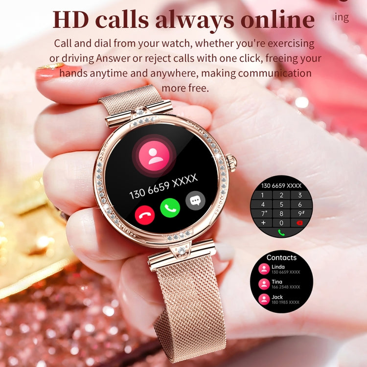 NX17 Pro 1.19 inch AMOLED Screen Steel Strap Smart Watch, Support Health Monitoring / Bluetooth Call(Gold) by bashfashion