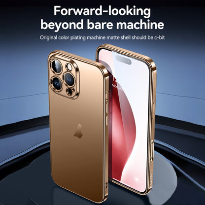 For iPhone 16 Pro Max SULADA Natural Color Series Electroplating Frosted TPU Phone Case(Black) by SULADA