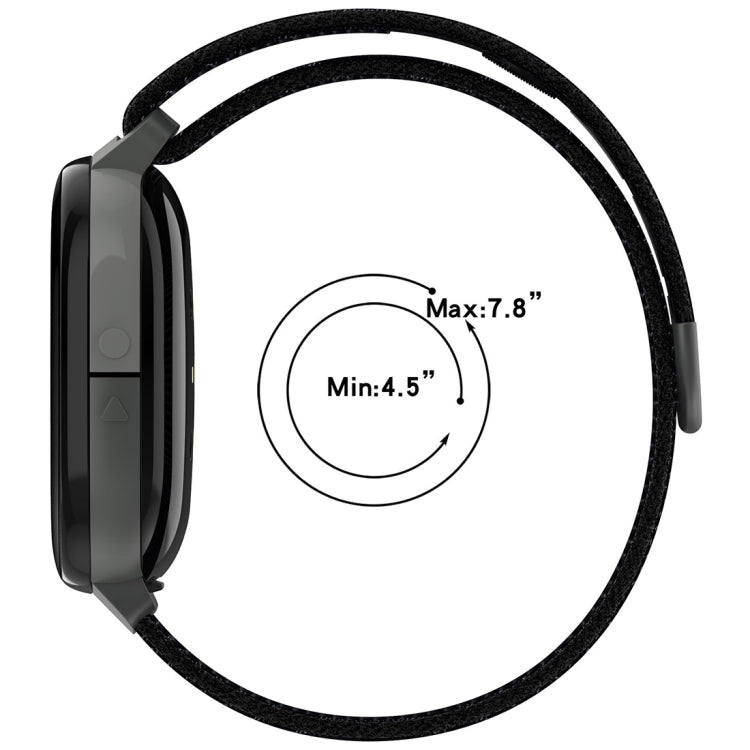 For Fitbit Ace LTE Nylon Loop Watch Band(Cyan Blue) by bashfashion