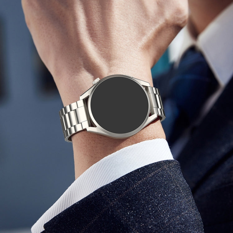 For Huawei Watch GT 5 / GT 4 46mm Button Style Three Beads Titanium Steel Quick Release Watch Band(Titanium Color) by bashfashion