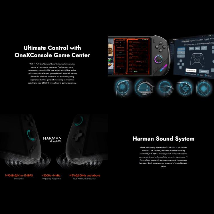 ONE-NETBOOK OneXPlayer F1 Pro 7 inch Handheld Game Console, 64GB+2TB, Windows 11 AMD Ryzen AI 9 HX 370 CPU(US Plug) by ONE-NETBOOK