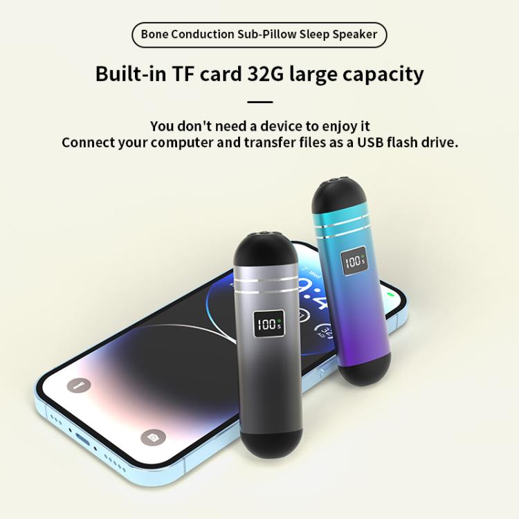 QY09 Bone Conduction Bluetooth 5.3 Sleep Speaker(Grey) by bashfashion