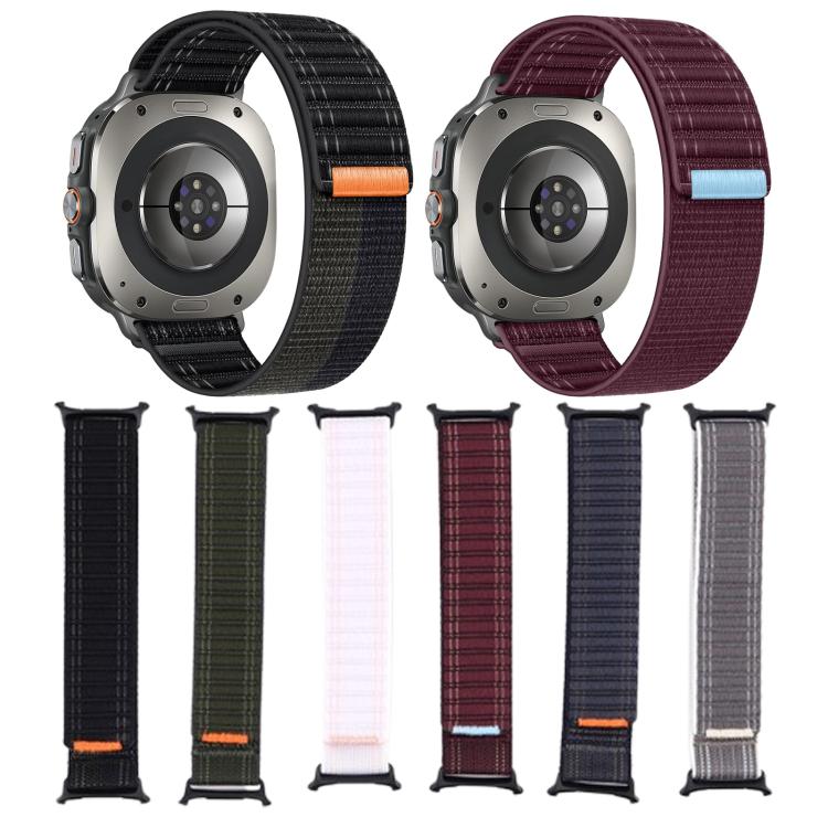 For Samsung Galaxy Watch Ultra 47mm / Ultra 2025 Kalebol Hook and Loop Fastener Nylon Strap(White) by Kalebol