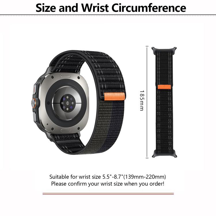 For Samsung Galaxy Watch Ultra 47mm / Ultra 2025 Kalebol Hook and Loop Fastener Nylon Strap(White) by Kalebol