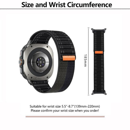 For Samsung Galaxy Watch Ultra 47mm / Ultra 2025 Kalebol Hook and Loop Fastener Nylon Strap(White) by Kalebol