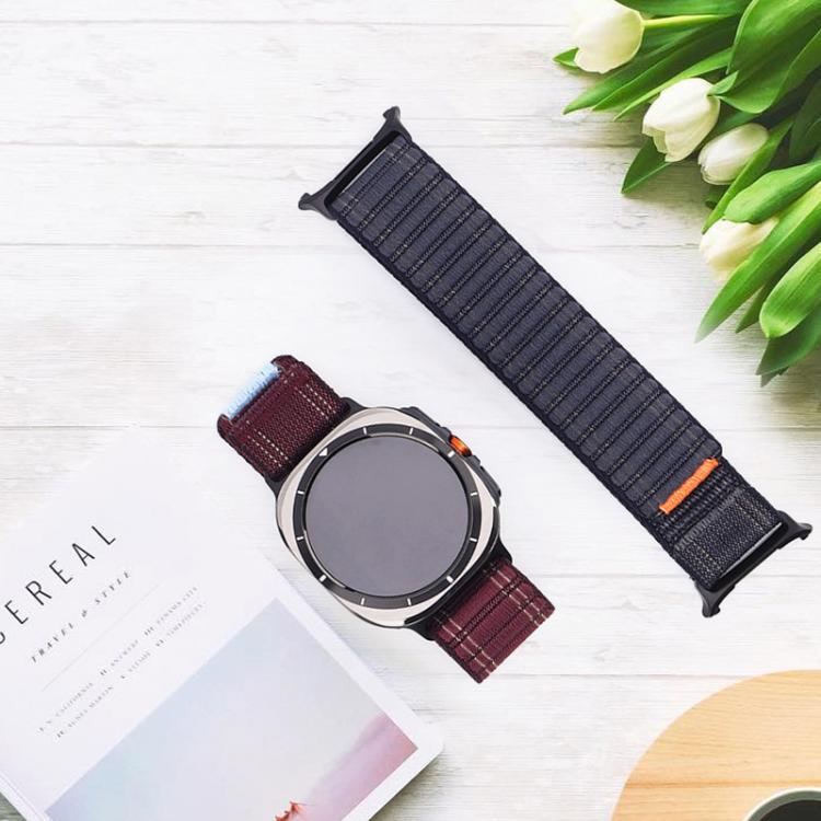 For Samsung Galaxy Watch Ultra 47mm / Ultra 2025 Kalebol Hook and Loop Fastener Nylon Strap(White) by Kalebol