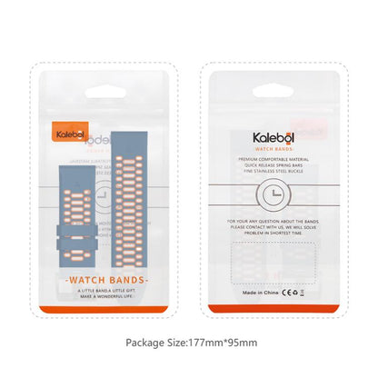 For Garmin Fenix 7 22mm Kalebol Three Rows Hole Two Color Silicone Watch Band(Black Red) by Kalebol