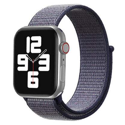 For Apple Watch 42mm / 41mm / 40mm / 38mm xDfind Nylon Loop Hook and Loop Fastener Watch Band(Midnight Blue) by xDfind