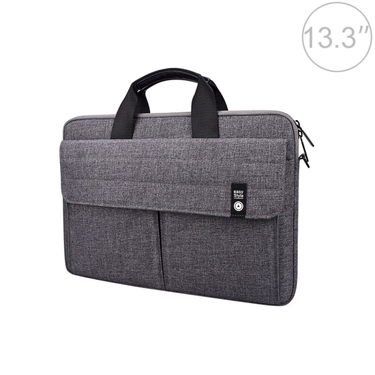 ST08 Handheld Briefcase Carrying Storage Bag without Shoulder Strap for 13.3 inch Laptop(Grey) by bashfashion