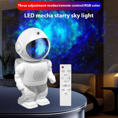 Astronaut Starry Projection Lamp Remote Control Laser Light, Style:Bluetooth Version(White) by bashfashion