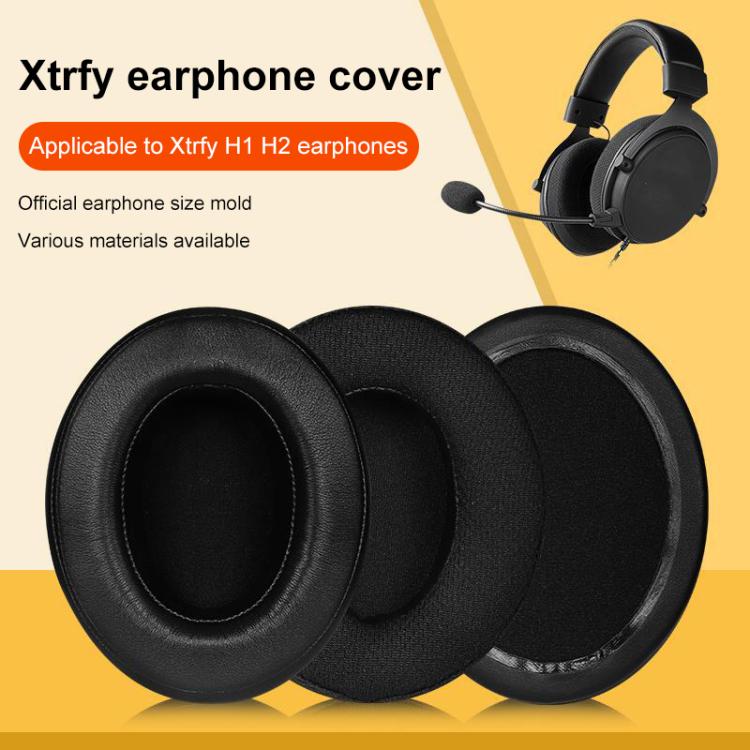 2pcs Insert Earpads For Xtrfy H1 / H2, Material:Net Fabric(Black) by bashfashion