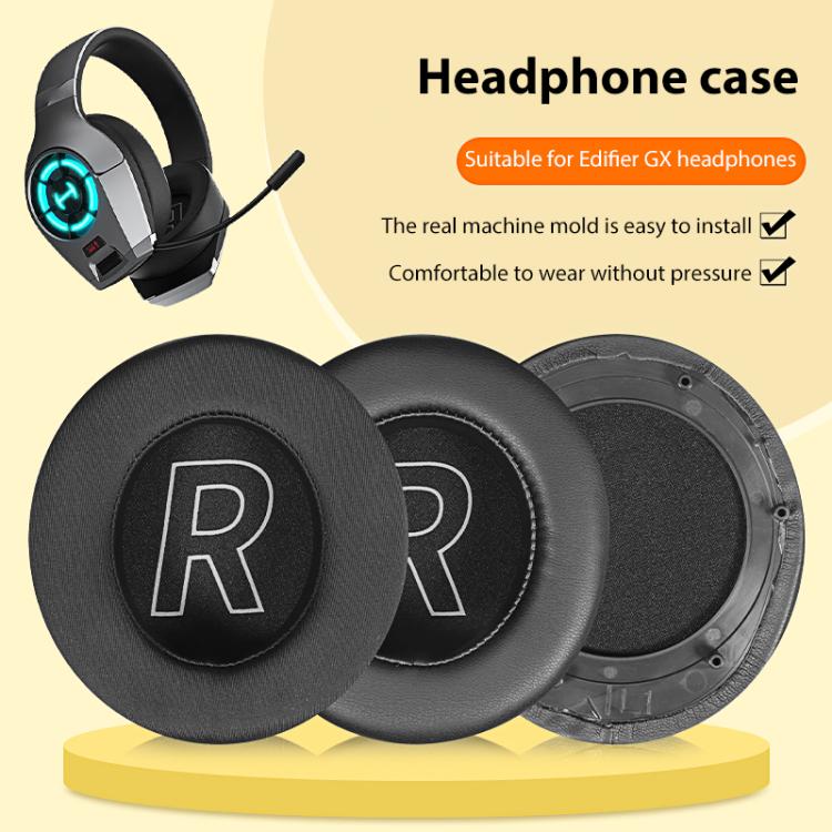 1 Pair Ice Silk Cloth Replacement Earpads For EDIFIER HECATE GX(Black) by bashfashion