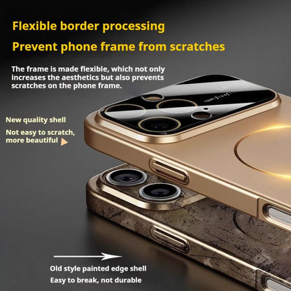 For iPhone 16 Plus Kalebol Large Window MagSafe Frosted PC Phone Case(Black) by Kalebol