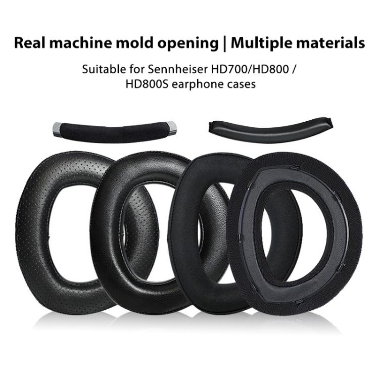 1 Pair Snap-on Replacement Earpads For Sennheiser HD800 / HD800S, Material:Splicing Nano(Black) by bashfashion