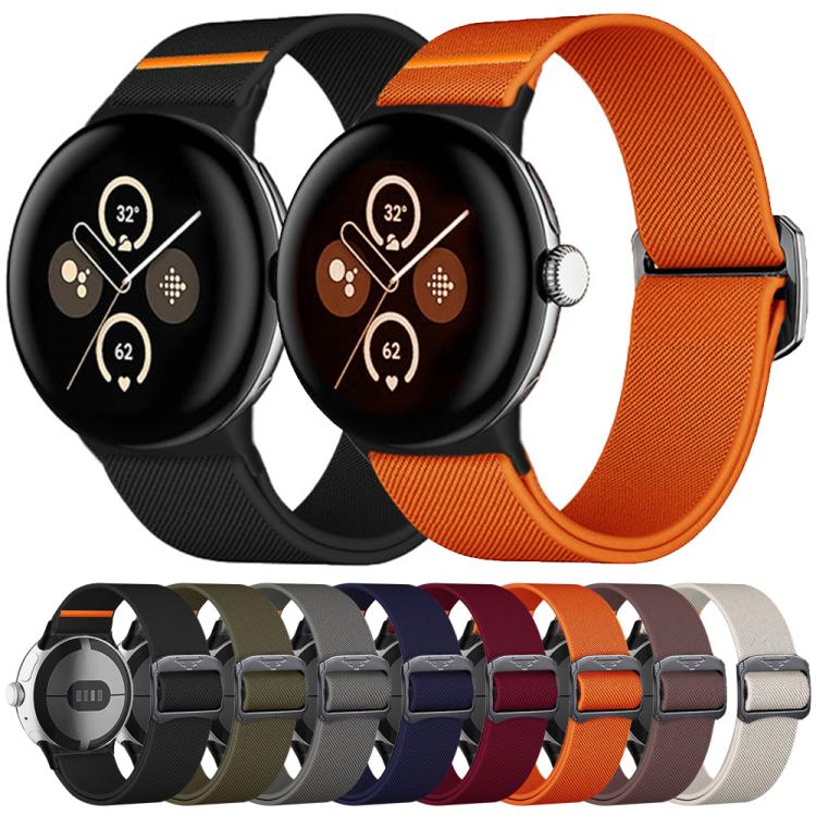 For Google Pixel Watch 3 45mm xDfind Elastic Nylon Watch Band(Orange) by xDfind