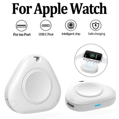 xDfind 8 Pin and Type-C Portable Smart Watch Magnetic Wireless Charger for Apple Watch(White) by xDfind