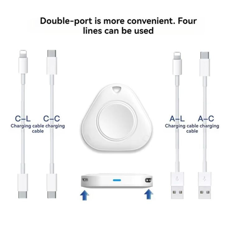 xDfind 8 Pin and Type-C Portable Smart Watch Magnetic Wireless Charger for Apple Watch(White) by xDfind