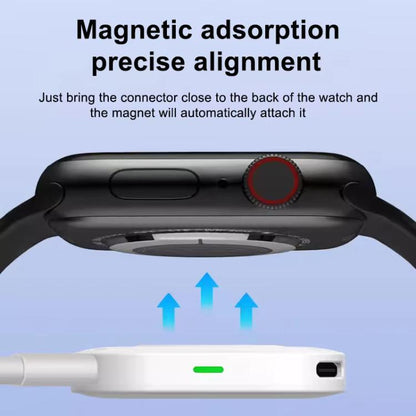 xDfind 8 Pin and Type-C Portable Smart Watch Magnetic Wireless Charger for Apple Watch(White) by xDfind