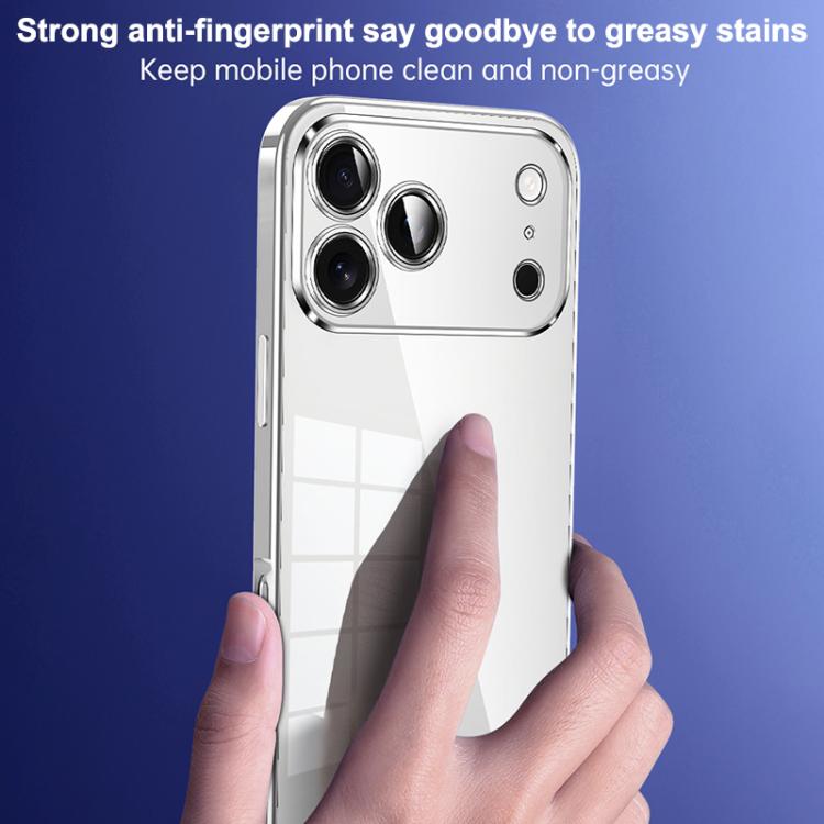 For iPhone 17 Pro Max SULADA Shine Through Series Plating TPU Transparent Phone Case(Orange) by SULADA