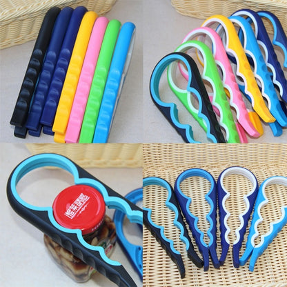 4 in 1 Multi-function Bottle Opener Home Safe Open Cans Anti-skid Cap Kitchen Tool, Random Color Delivery by bashfashion