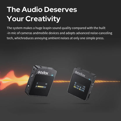 Godox MoveLink II M1 Wireless Lavalier Microphone System with Transmitters and Receiver for DSLR Cameras and Camcorders (White) by Godox