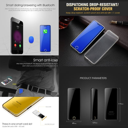 Ulcool V66+, 1.54 inch, MTK6261D, Support Bluetooth Sync, Bluetooth Dial, FM, Anti-lost, GSM, Dual SIM (Red) by bashfashion