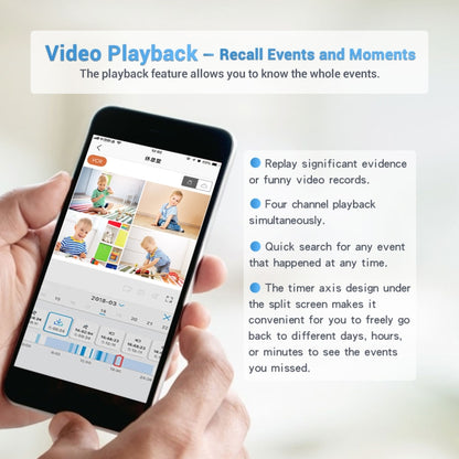 ESCAM WNK618 3.0 Million Pixels 8-channel Wireless Dome Camera HD NVR Security System, Support Motion Detection & Two-way Audio & Full-color Night Vision & TF Card, US Plug by ESCAM