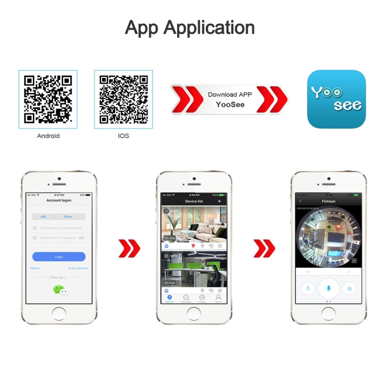 ESCAM Q8 960P 360 Degrees Fisheye Lens 1.3MP WiFi IP Camera, Support Motion Detection / Night Vision, IR Distance: 5-10m, AU Plug(White) by ESCAM