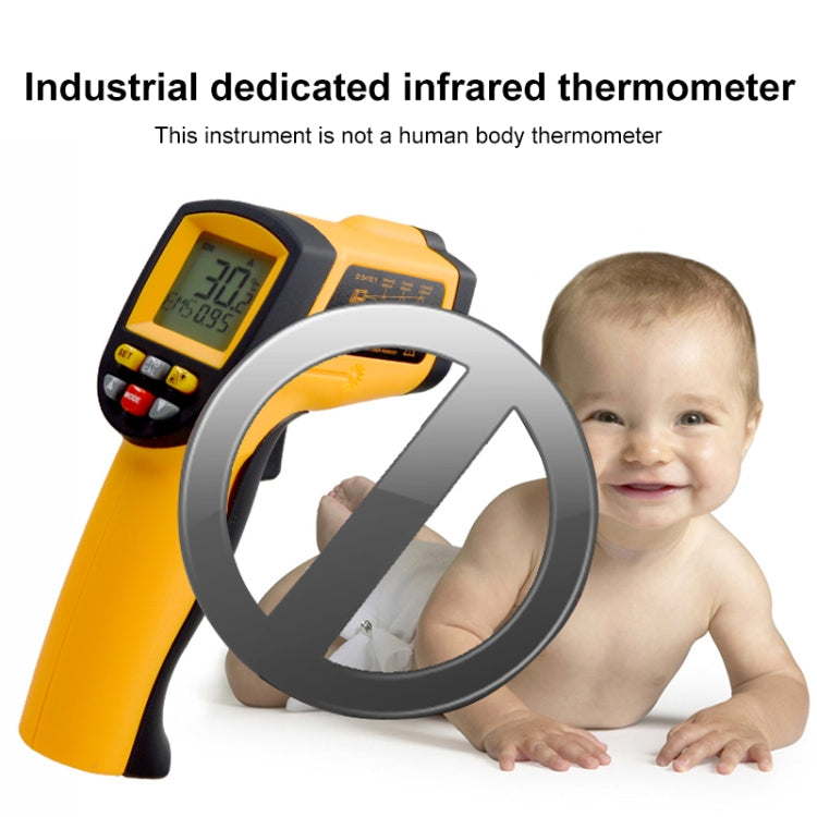 Infrared Thermometer, Temperature Range: -50 - 1150 Degrees Celsius(Orange) by bashfashion