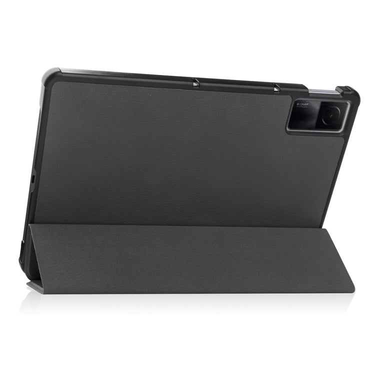 For Xiaomi Redmi Pad 10.61 inch ENKAY Tri-fold Custer Texture Leather Stand Smart Case(Grey) by ENKAY
