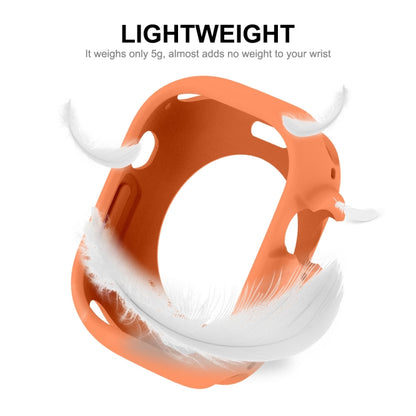 For Apple Watch Ultra 49mm ENKAY Solid Color Protective Soft TPU Frame Case(Beige) by ENKAY