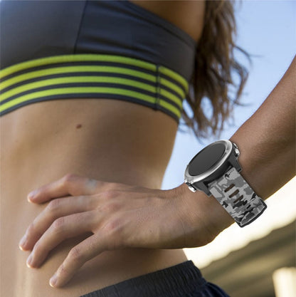 For Garmin Tactix Delta 26mm Camouflage Printed Silicone Watch Band(Grey+Army Camouflage) by bashfashion
