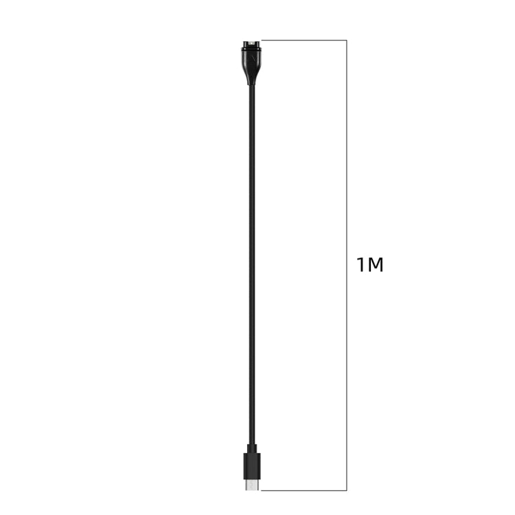 For Garmin Fenix 7 Pro Type-C Port Watch Charger With Data Transmission(Black) by bashfashion