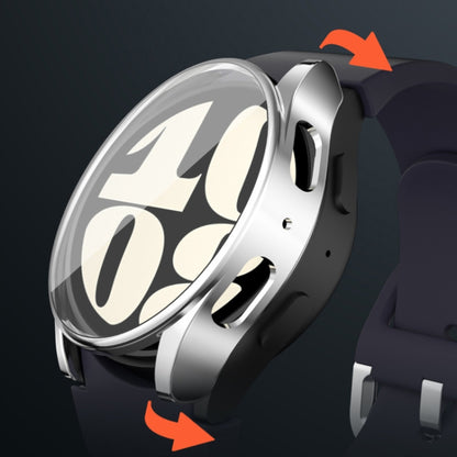 For Samsun Galaxy Watch 7 44mm Full Coverage TPU Electroplated Watch Protective Case(Black) by bashfashion