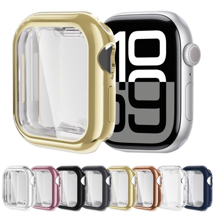 For Apple Watch Series 11 / 10 46mm Full Coverage TPU Electroplated Watch Case(Sliver) by bashfashion